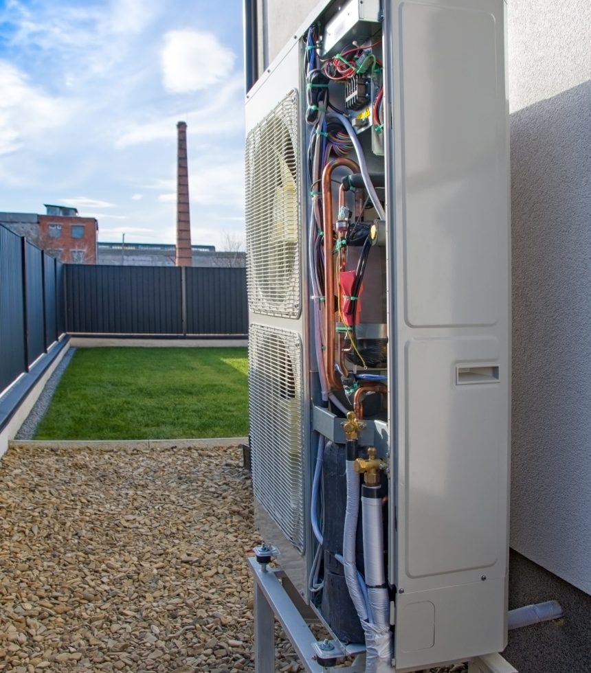 Installation of a heat pump in a residential building